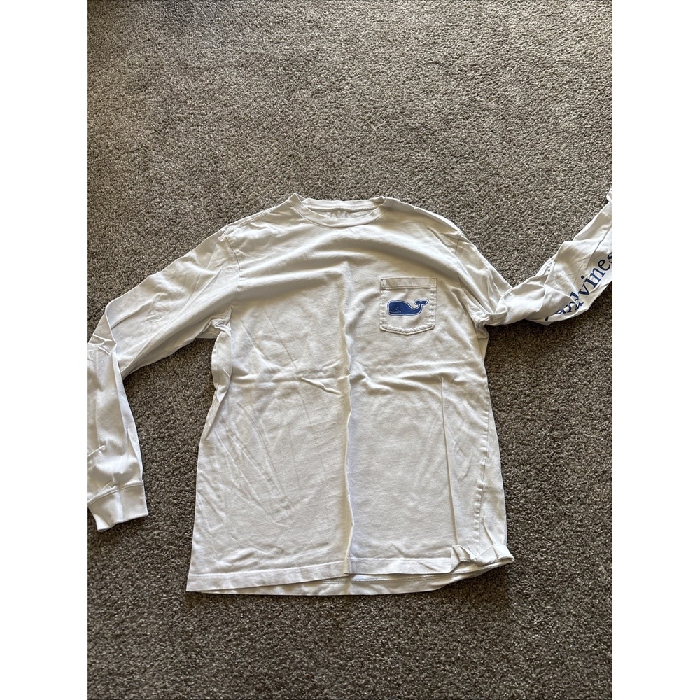 Mens Vineyard Vines White Long Sleeve T-Shirt Size Small